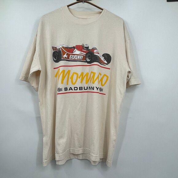 Bad Bunny 2024 Most Wanted MONACO GRAND PRIX Race Car Tour Shirt Medium - Picture 1 of 6
